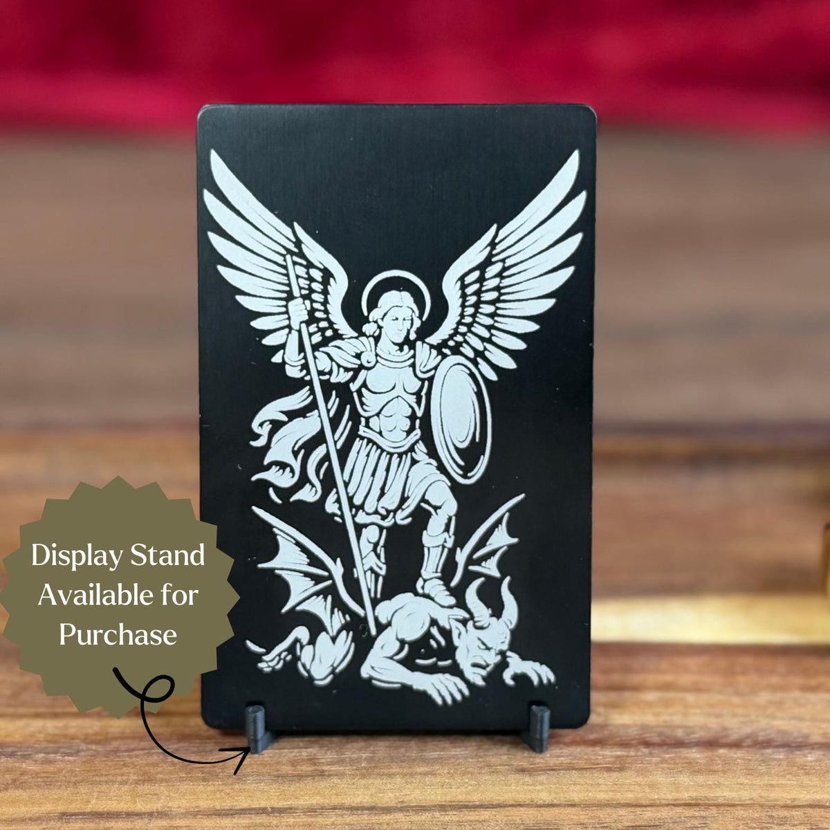 Metal Prayer Card Wallet Sized Catholic Protection Prayer Devotional Pocket Religious Item Keepsake Saint Michael Archangel Gift Men Daily