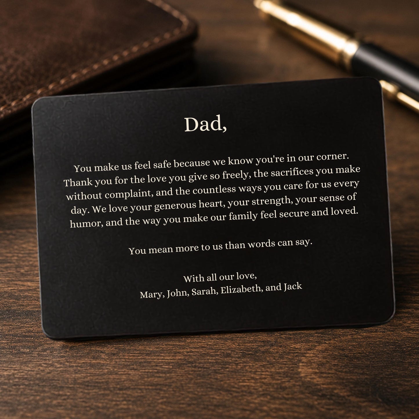 Birthday Present Unique engraved love note for his wallet, unique gift for boyfriend