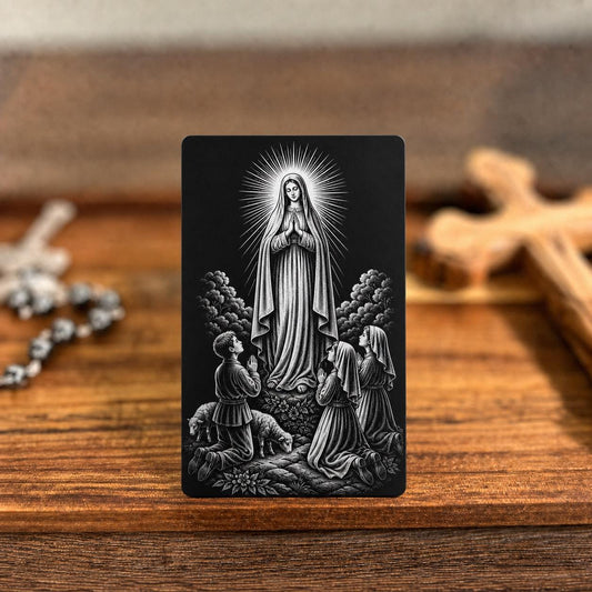 Fatima Reparation Prayer Premium Metal Prayer Card