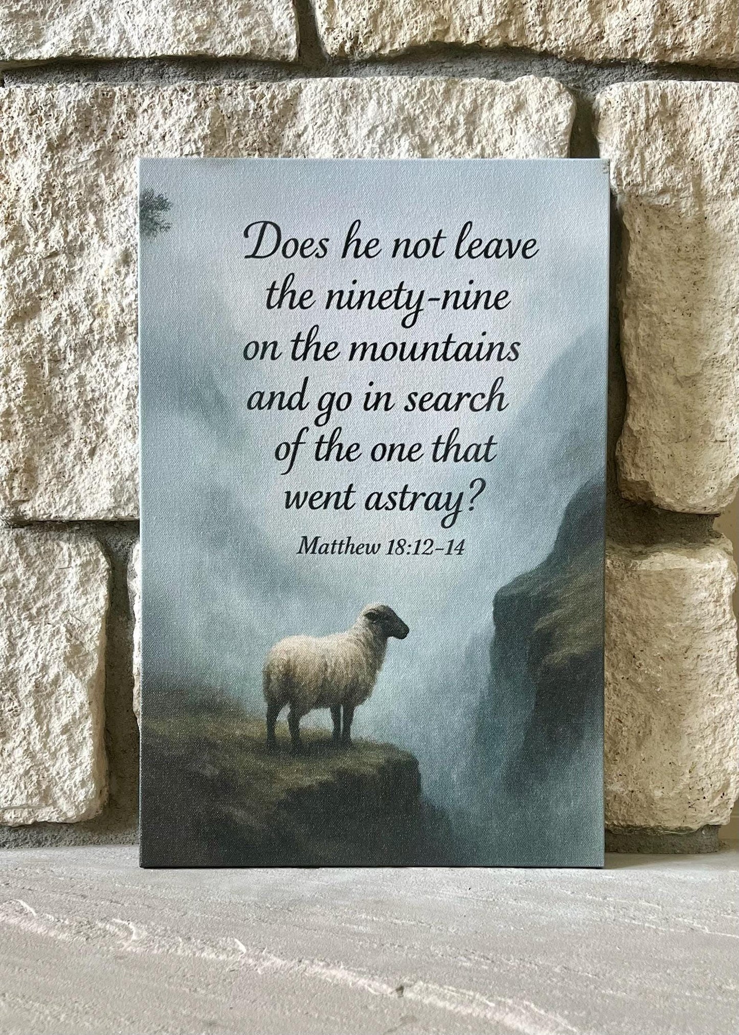 Biblical Canvas Wall Art Matthew 18:12-14