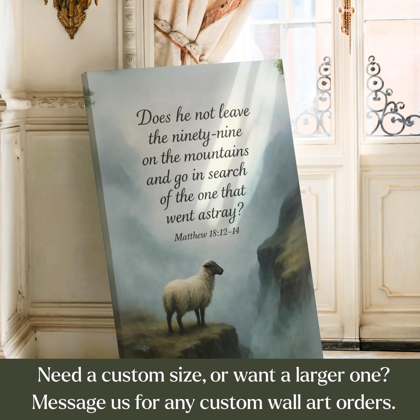 Biblical Canvas Wall Art Matthew 18:12-14