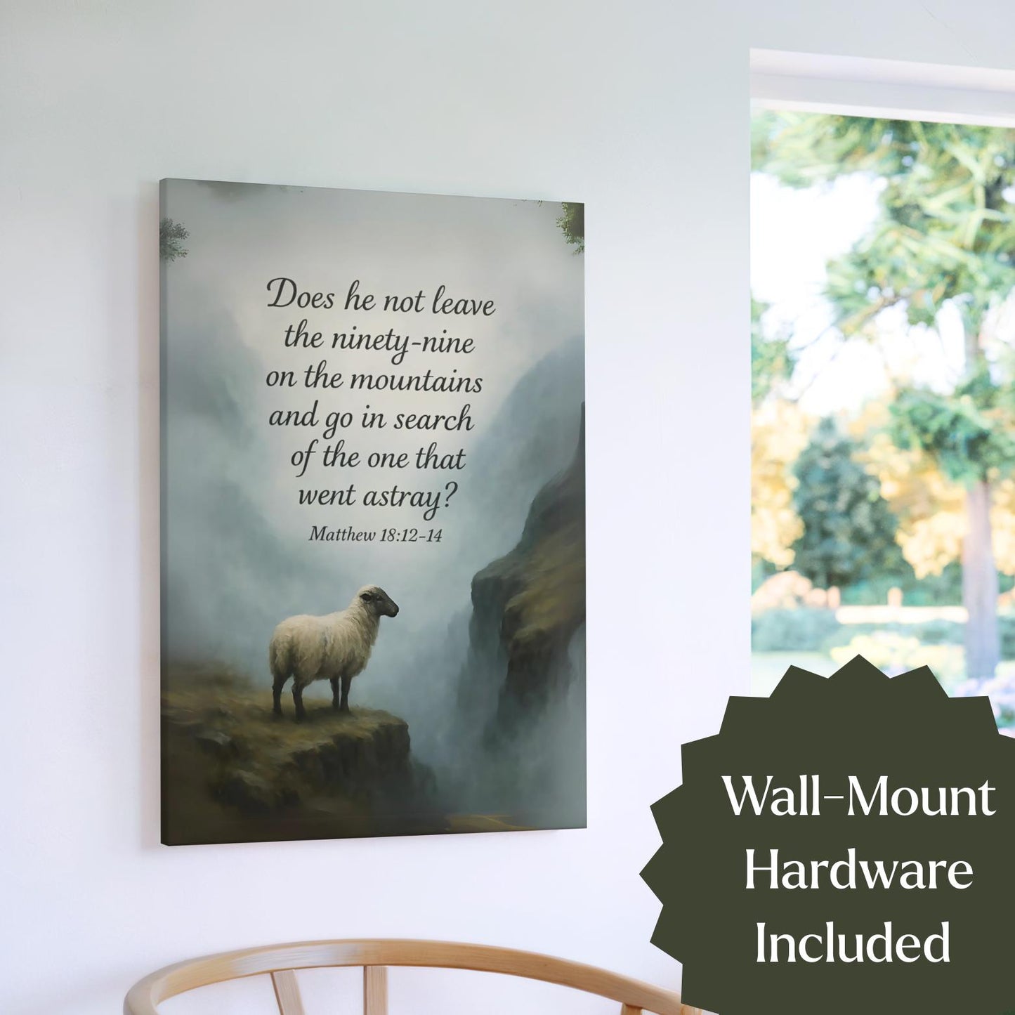 Biblical Canvas Wall Art Matthew 18:12-14
