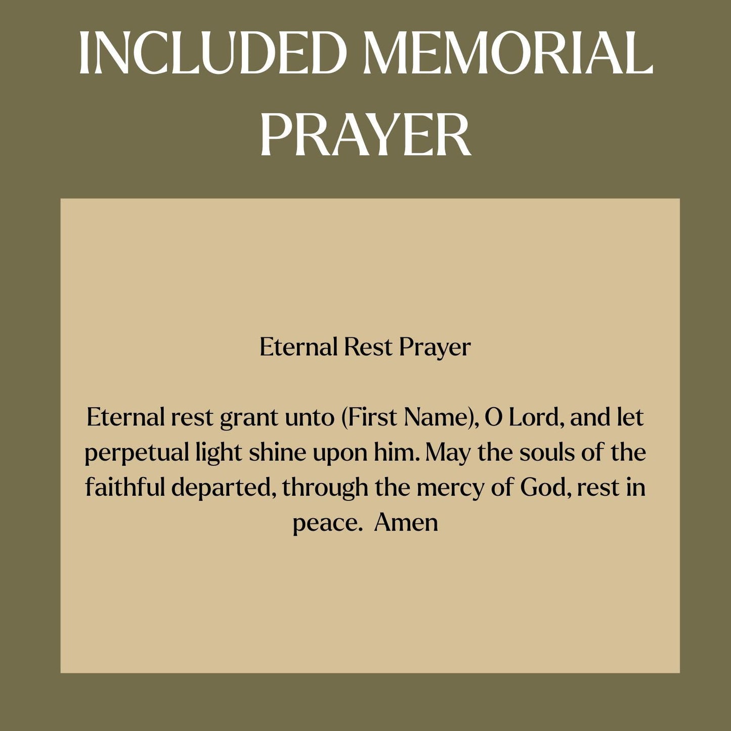 Premium Metal Memorial Card