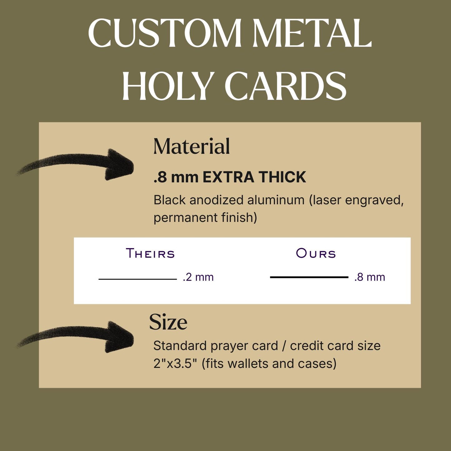 Custom Metal Prayer Card