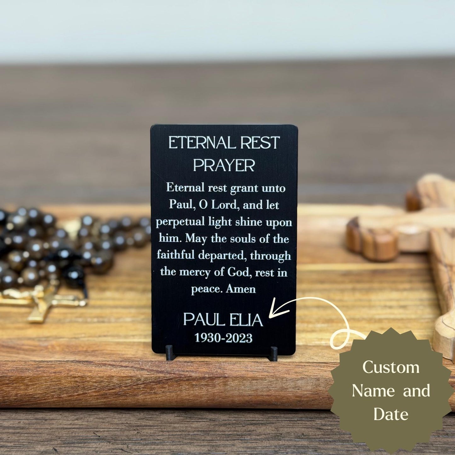 Premium Metal Memorial Card